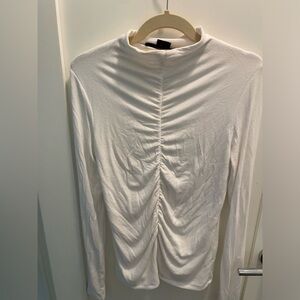 Veronica Beard white stretchy knit top size M